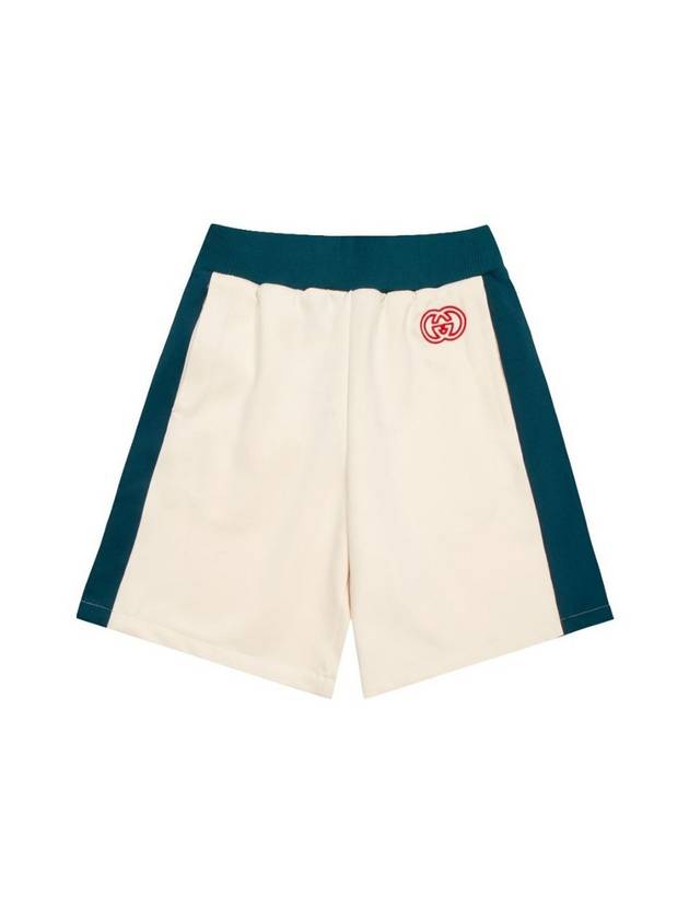 Luxury Gucci Trending 2025 Technical Jersey Basketball Shorts Ivory Green
