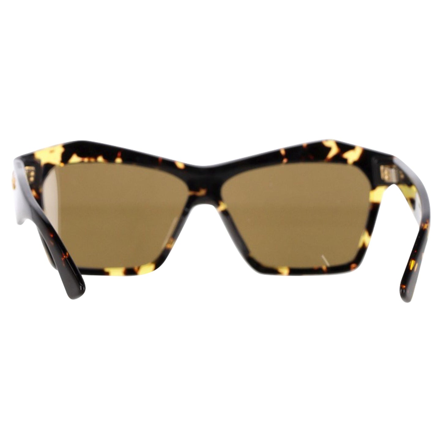 Luxury Bottega Veneta 99mm Geometric Shield Sunglasses In Havana Brown Acetate