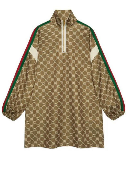 Luxury Gucci Trending 2025 Interlocking G Technical Jersey Short Dress Olive Green