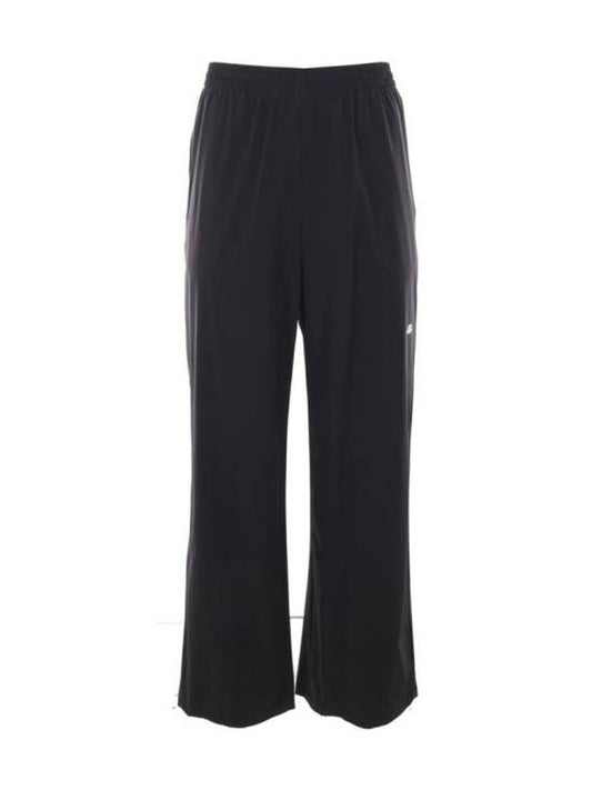 Luxury Balenciaga Logo Print Track Pants Black