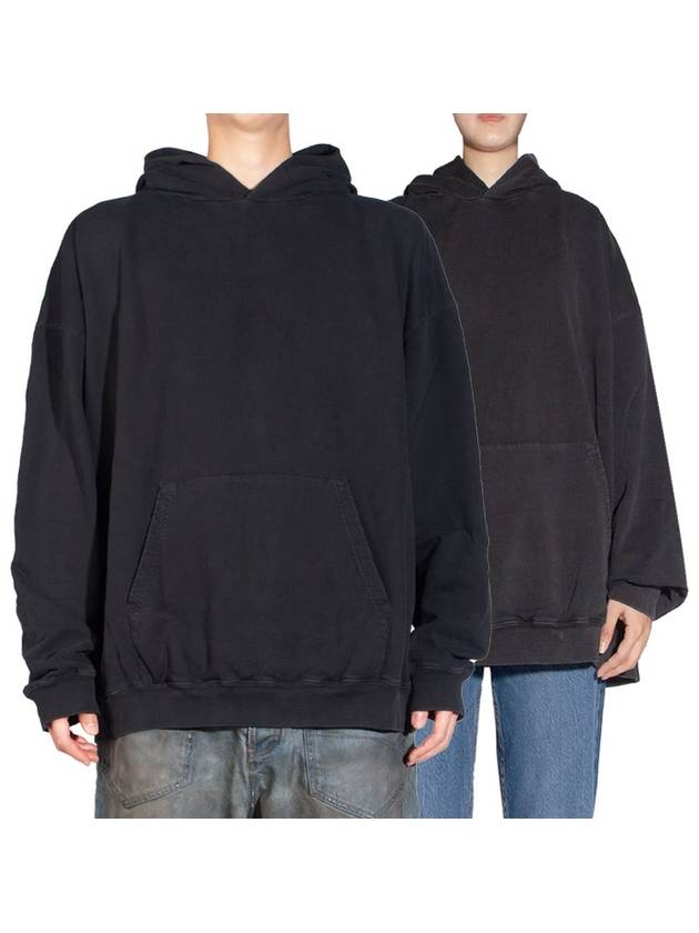 Luxury Balenciaga Back Logo Hooded Top Black