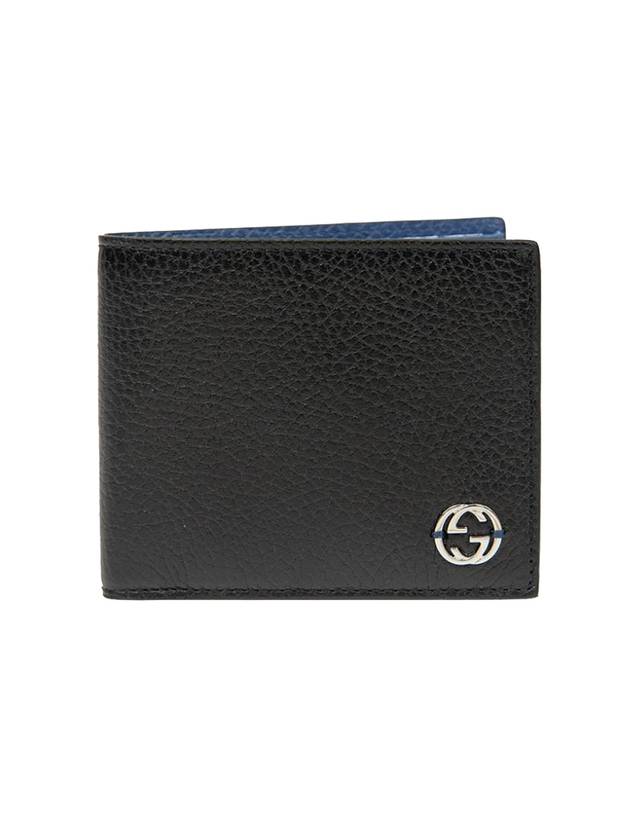 Luxury Gucci Trending 2025 GG Interlocking Two Tone Half Wallet Black