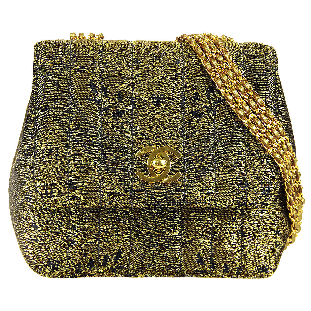 Luxury Chanel * 1994-1996 Nishijin Woven Shoulder Bag Mini