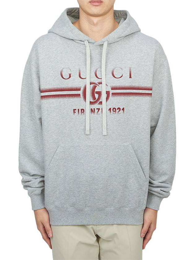 Luxury Gucci Trending 2025 Double G Print Cotton Jersey Hoodie Grey