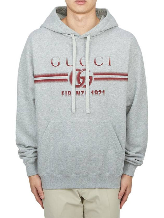 Luxury Gucci Trending 2025 Double G Print Cotton Jersey Hoodie Grey