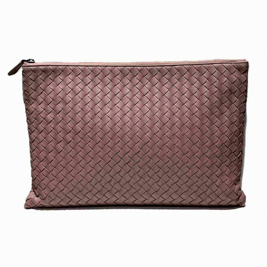 Luxury Bottega Veneta Intrecciato  Leather Clutch Bag ()