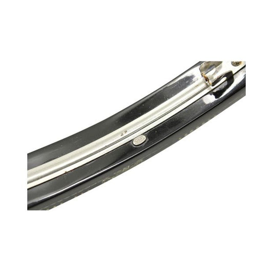 Luxury Chanel Black Hair Barrette With Pearl Cc Logo