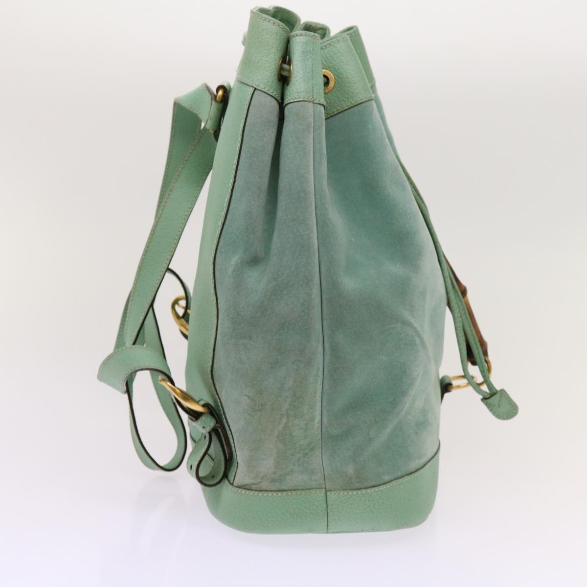 Luxury Gucci Trending 2025 Bamboo Backpack Suede Leather Light Blue