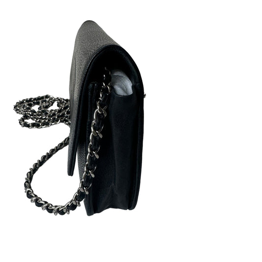 Luxury Chanel Black Caviar Wallet On Chain