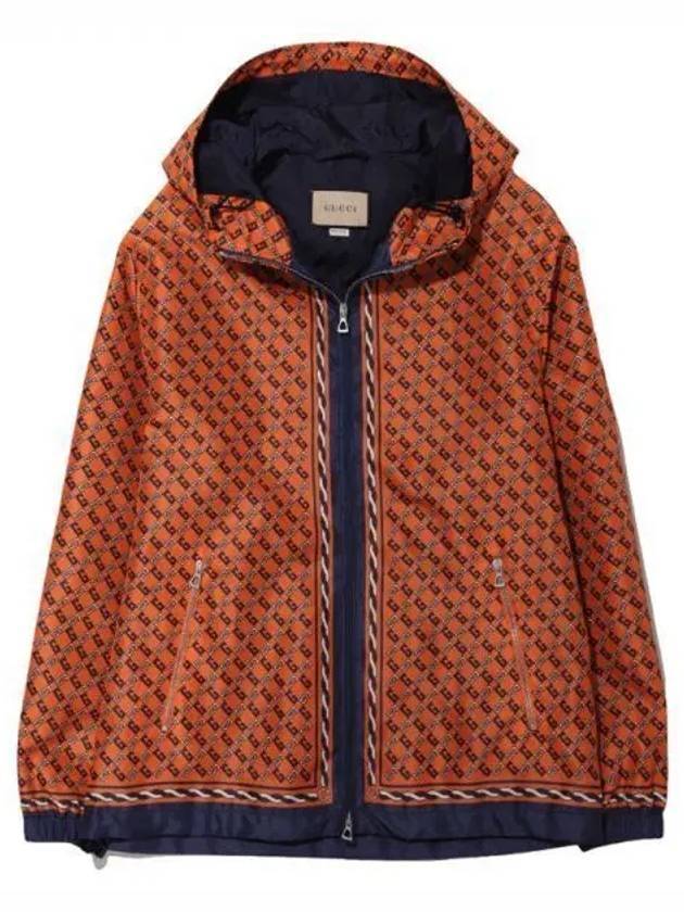 Luxury Gucci Trending 2025 Logo Pattern Hooded Jacket Orange