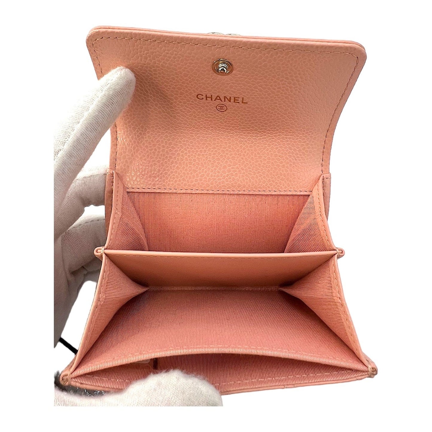 Luxury Chanel bag Boy Trifold Flap Compact Wallet