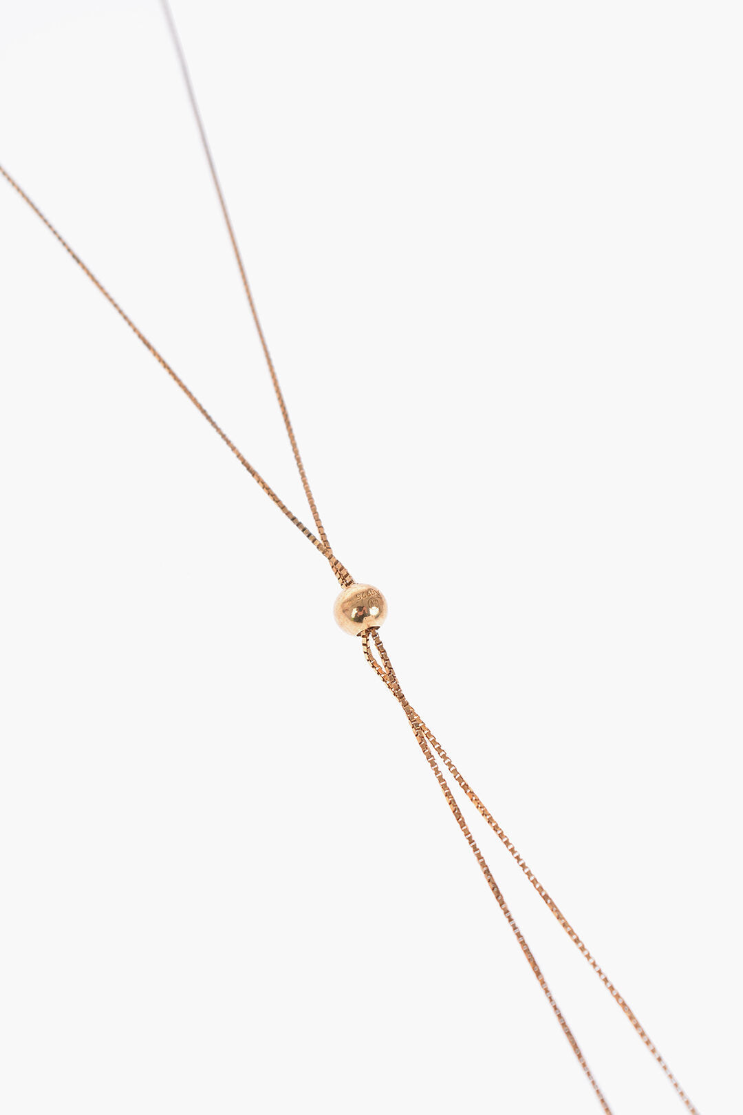 Luxury Bottega Veneta Golden Necklace With Double Ball Pendant