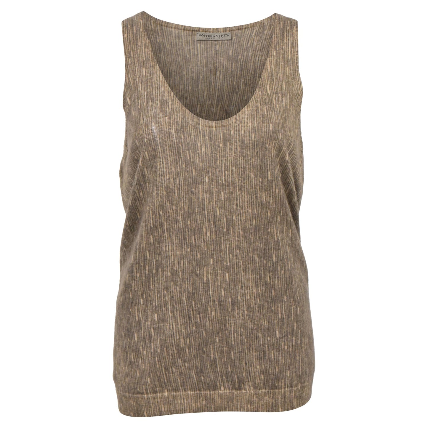 Luxury Bottega Veneta Stripe Print Vest in Brown Cashmere