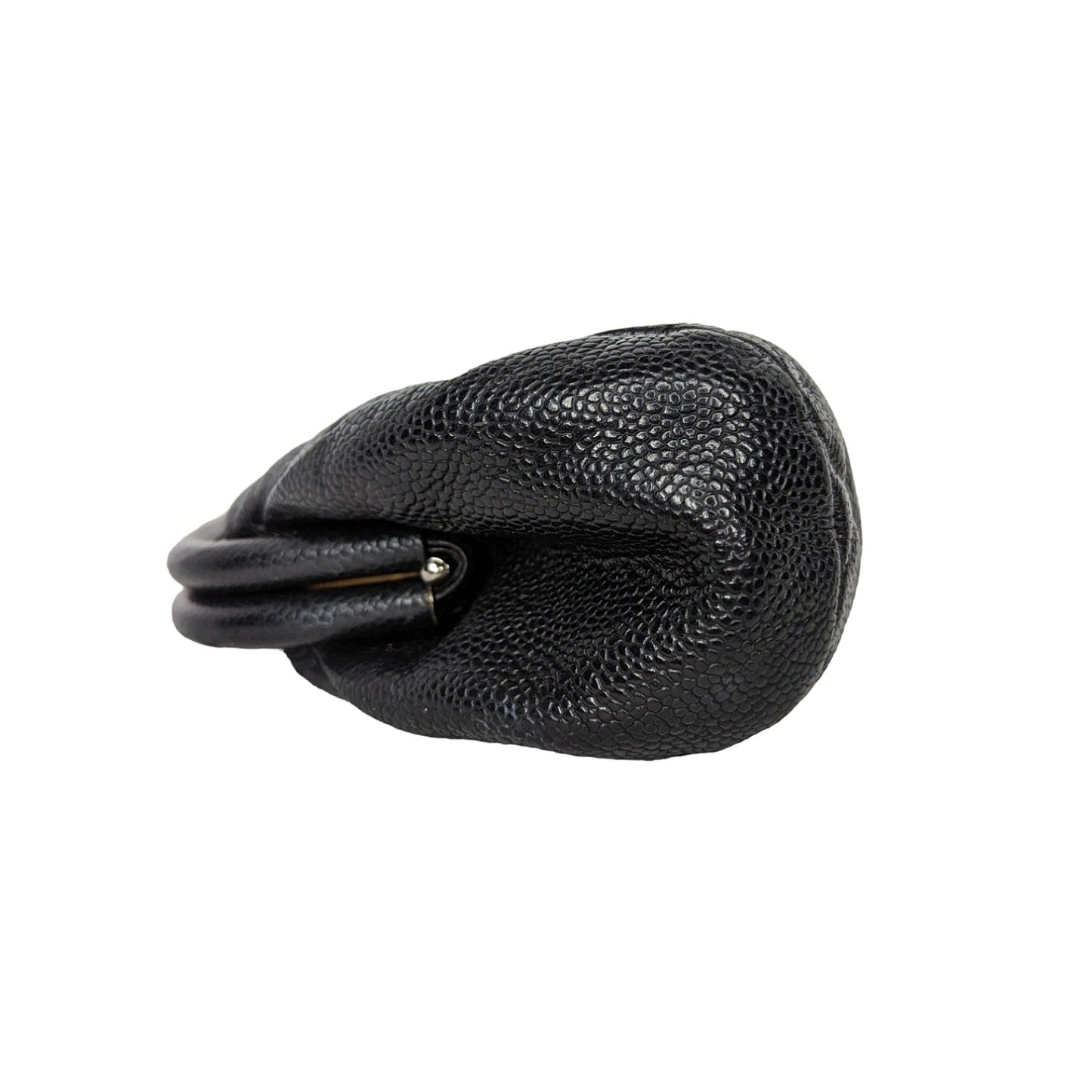 Luxury Chanel Black Quilted Caviar Leather Timeless Clutch