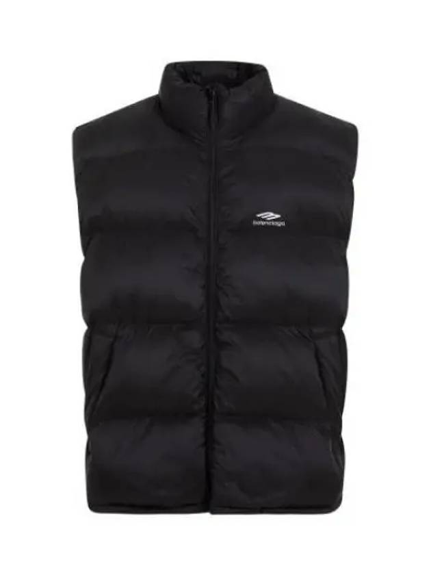 Luxury Balenciaga Quilted Nylon Puffer Vest Black