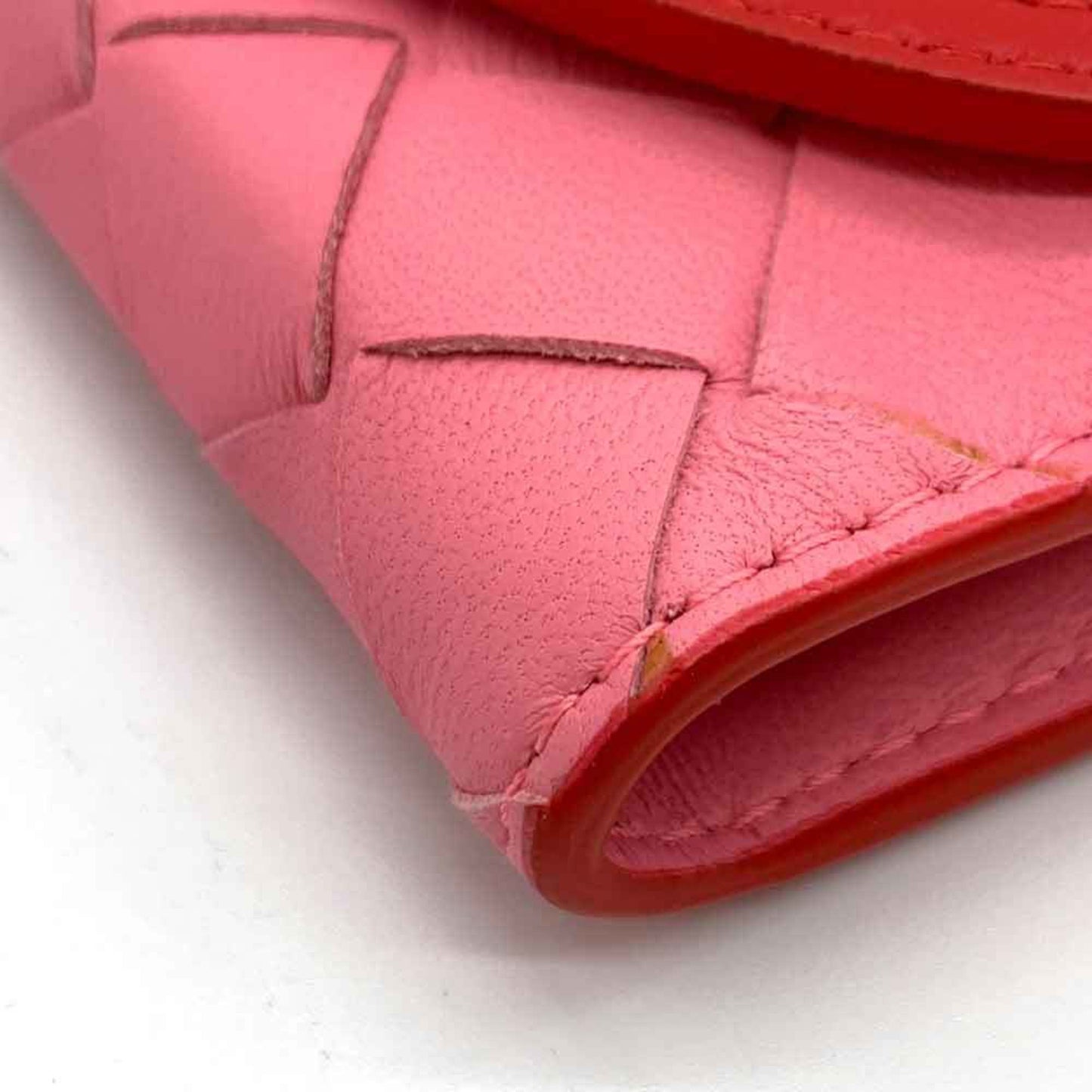 Luxury Bottega Veneta pink  Color Leather Wallet (Bi-Fold) ()