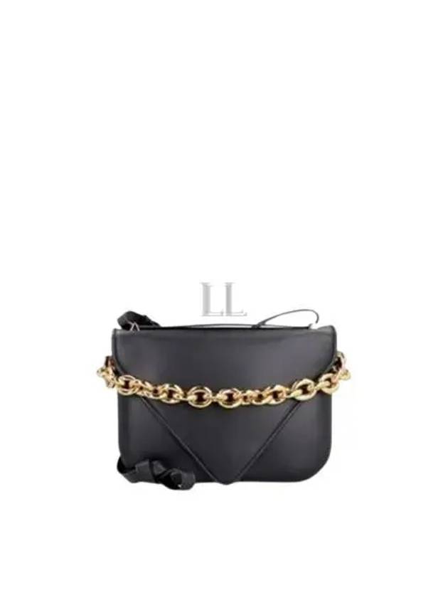 Luxury Bottega Veneta Mount Chain Shoulder Bag Black