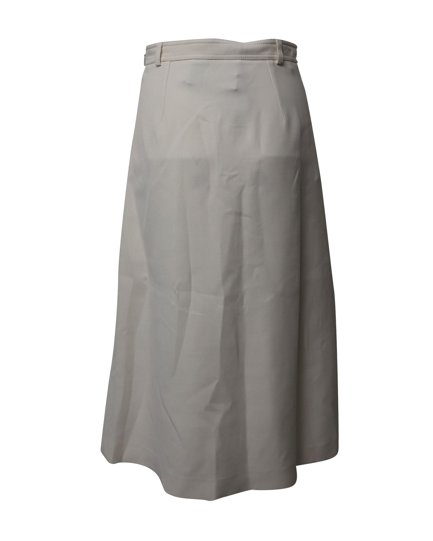 Luxury Gucci Trending 2025 Cady Crêpe Pleated Midi Skirt in White Silk