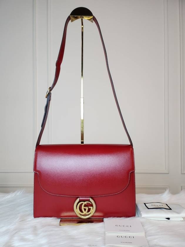 Luxury Gucci Trending 2025 Daol Beomeo Branch Shoulder Bag Red 589471 Condition A