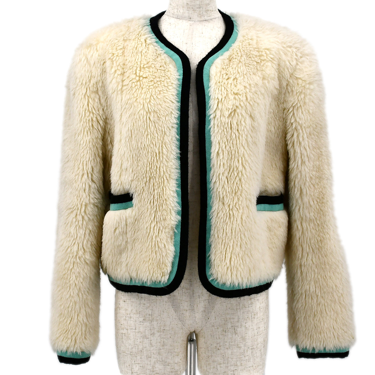 Luxury Chanel Fall 1994 logo-appliqué collarless jacket #40