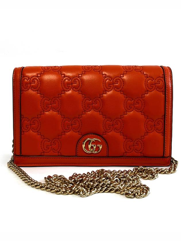 Luxury Gucci Trending 2025 GG embossed logo chain wallet 723787UM8IG