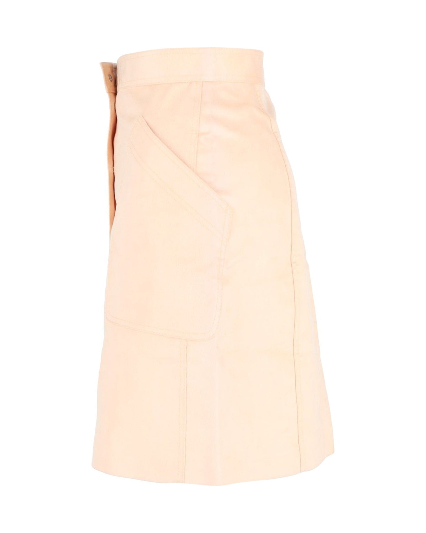 Luxury Bottega Veneta Fustian Skirt in Beige Wool Velvet