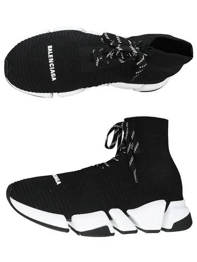 Luxury Balenciaga Speed 2.0 Lace-Up High-Top Sneakers Black