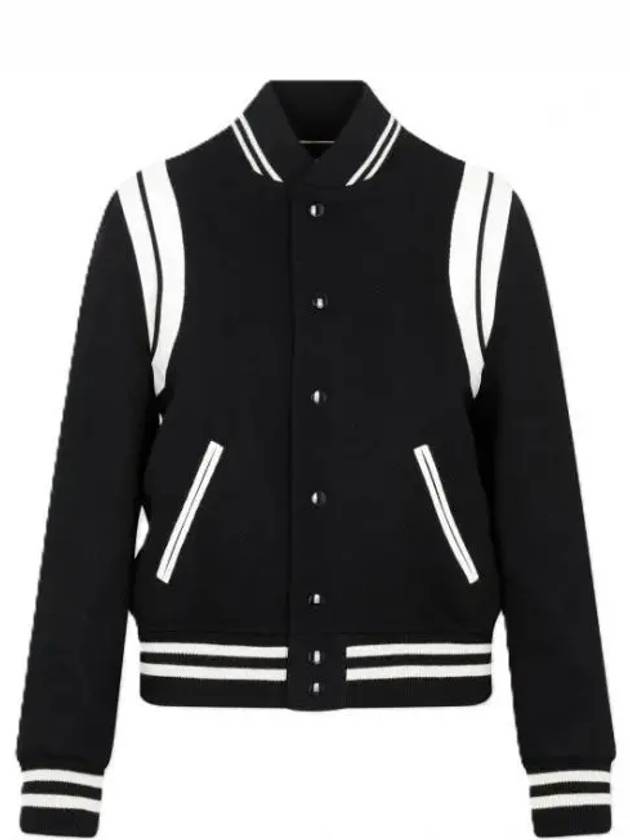 Luxury Saint Laurent Teddy Jacket In Wool Black
