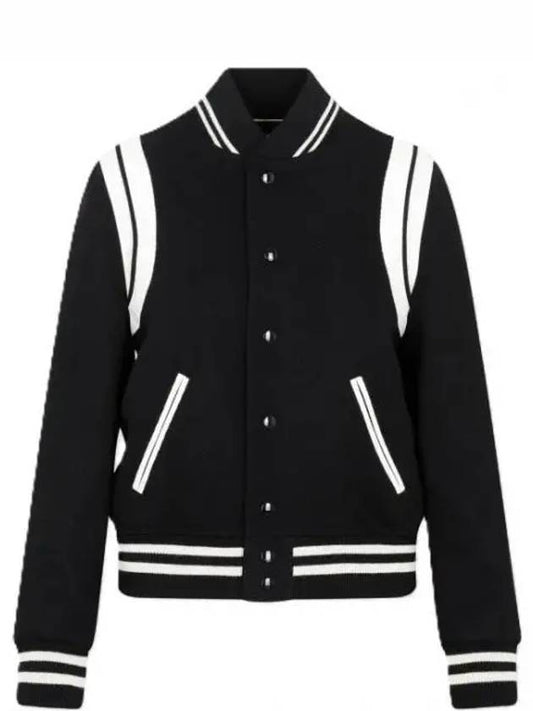 Luxury Saint Laurent Teddy Jacket In Wool Black