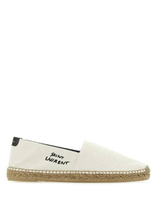 Luxury Saint Laurent Logo Monogram Espadrilles Beige