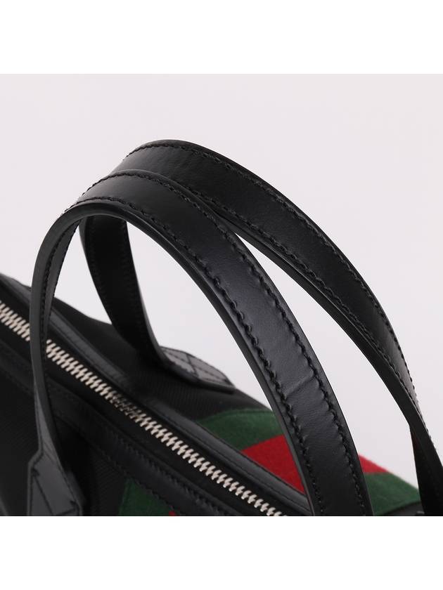 Luxury Gucci Trending 2025 Black three stripe web medium shoulder bag 630923