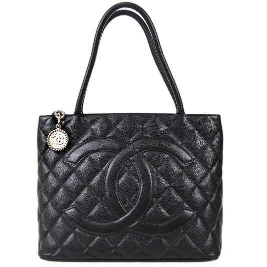 Luxury Chanel 2005-2006 Medallion Tote SHW Black Caviar