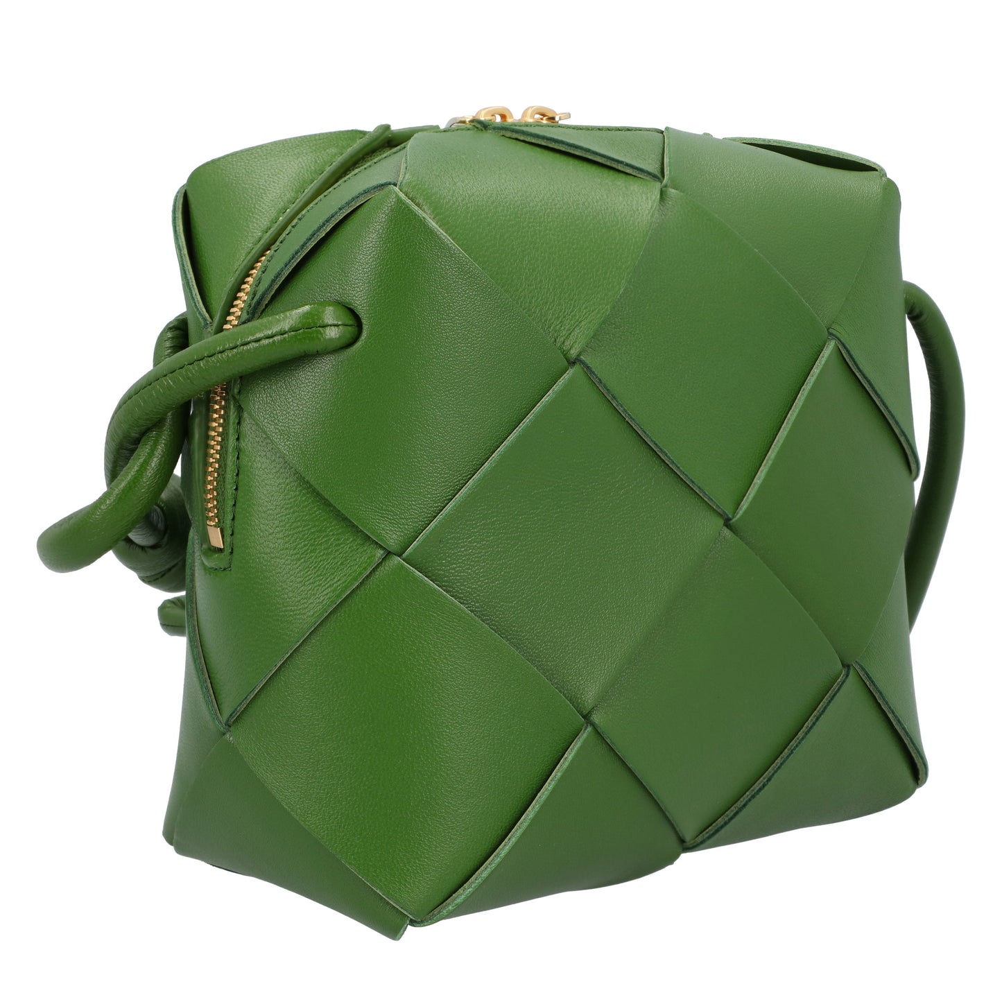 Luxury Bottega Veneta Mini Cassette Camera Bag green