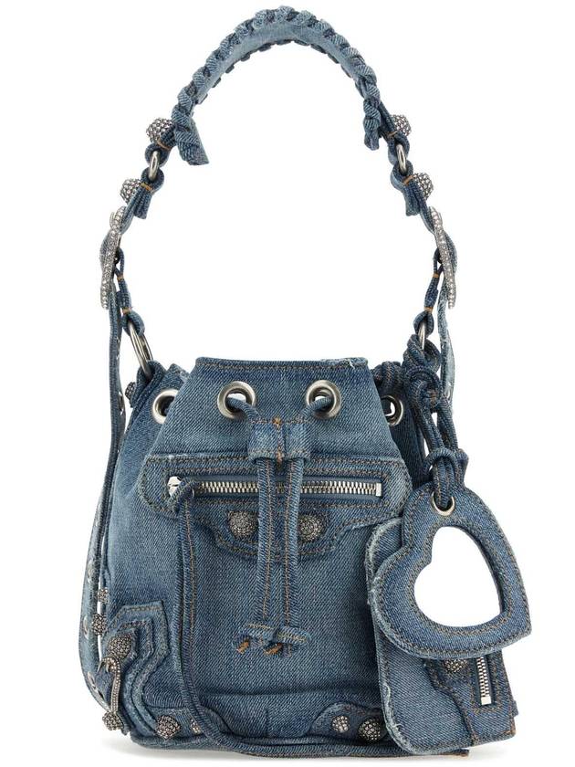 Luxury Balenciaga Le Cagole XS Bucket Bag Blue
