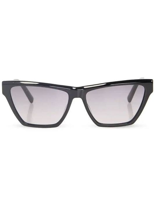 Luxury Saint Laurent SL M103 Gold Logo Cat Eye Sunglasses Black