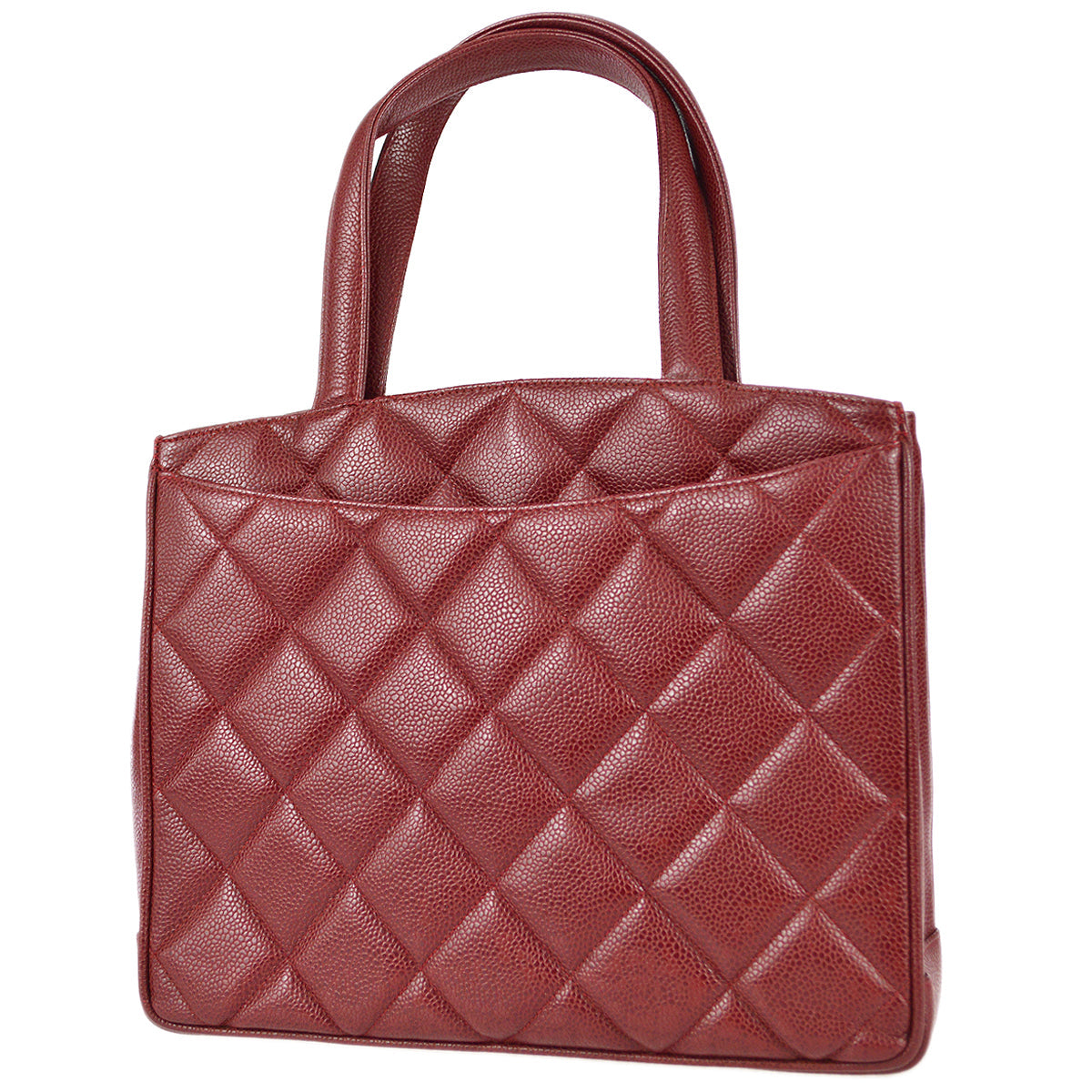 Luxury Chanel 1994-1996 Red Caviar Tote Handbag
