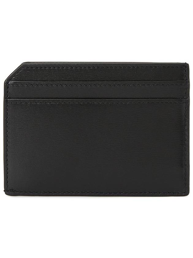 Luxury Saint Laurent Tiny Cassandre Open Shiny Leather Card Wallet Black