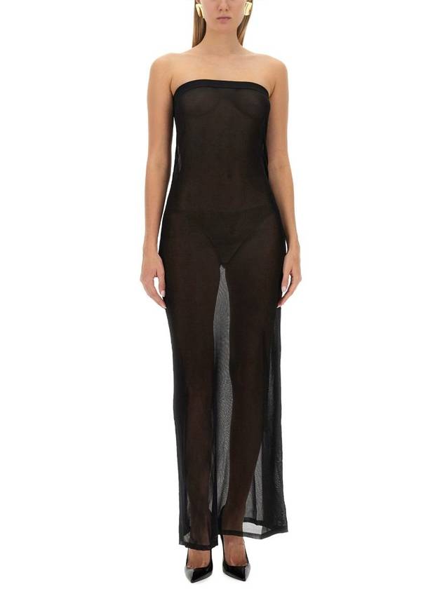 Luxury Saint Laurent 23 fw Strapless Dress 756812Y76HL1000 B0040511016