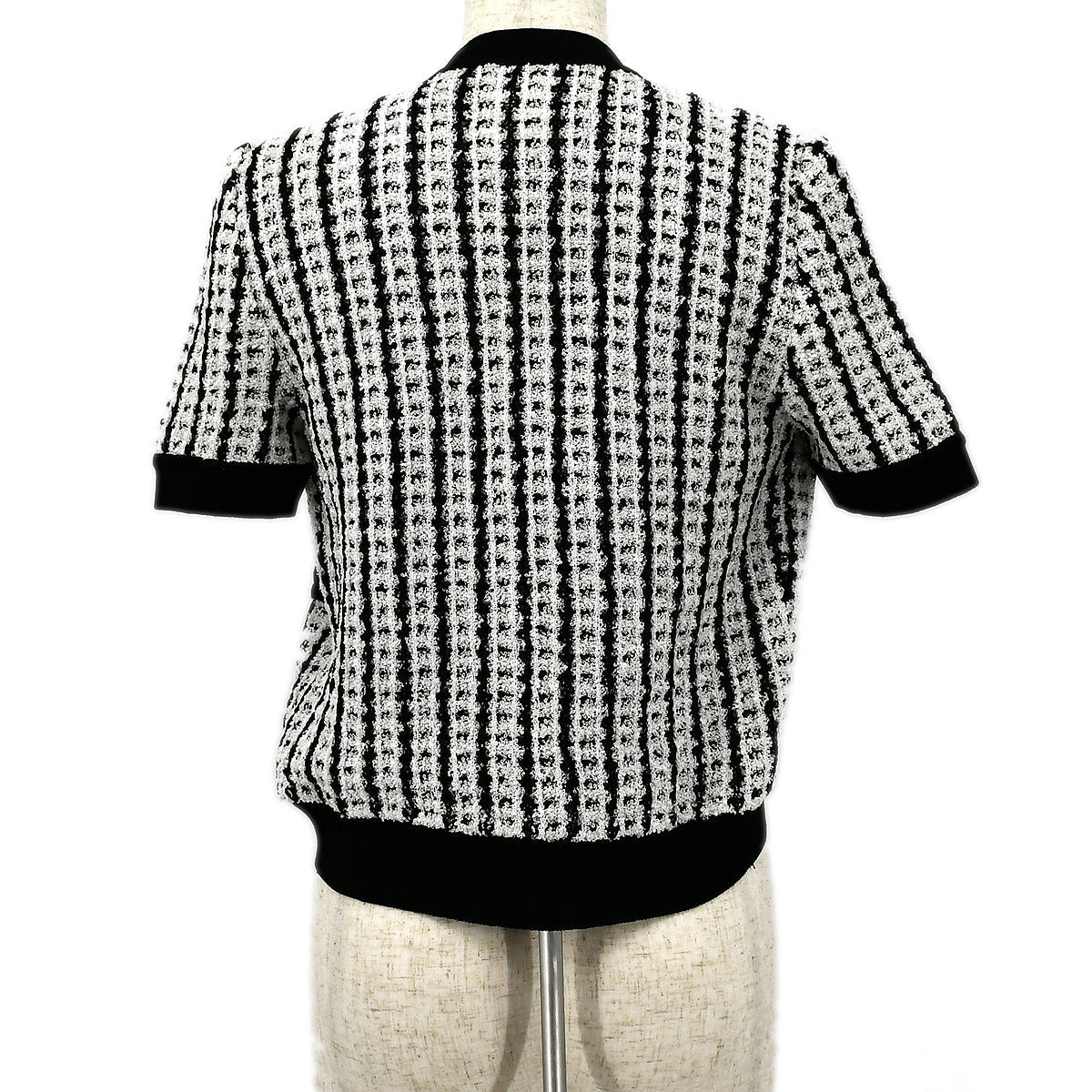 Luxury Chanel 1997 Spring tweed knitted top and cardigan #38