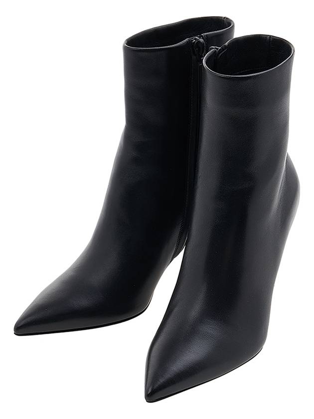 Luxury Saint Laurent Opyum Ankle Middle Boots Heel Black