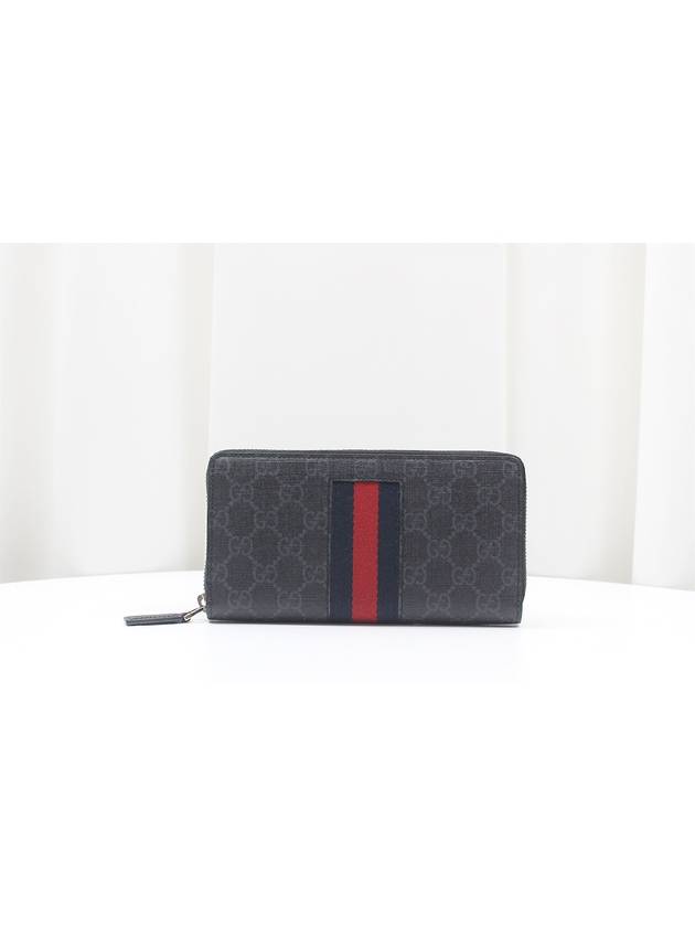 Luxury Gucci Trending 2025 GG Supreme Web Ziparound Long Wallet 408831