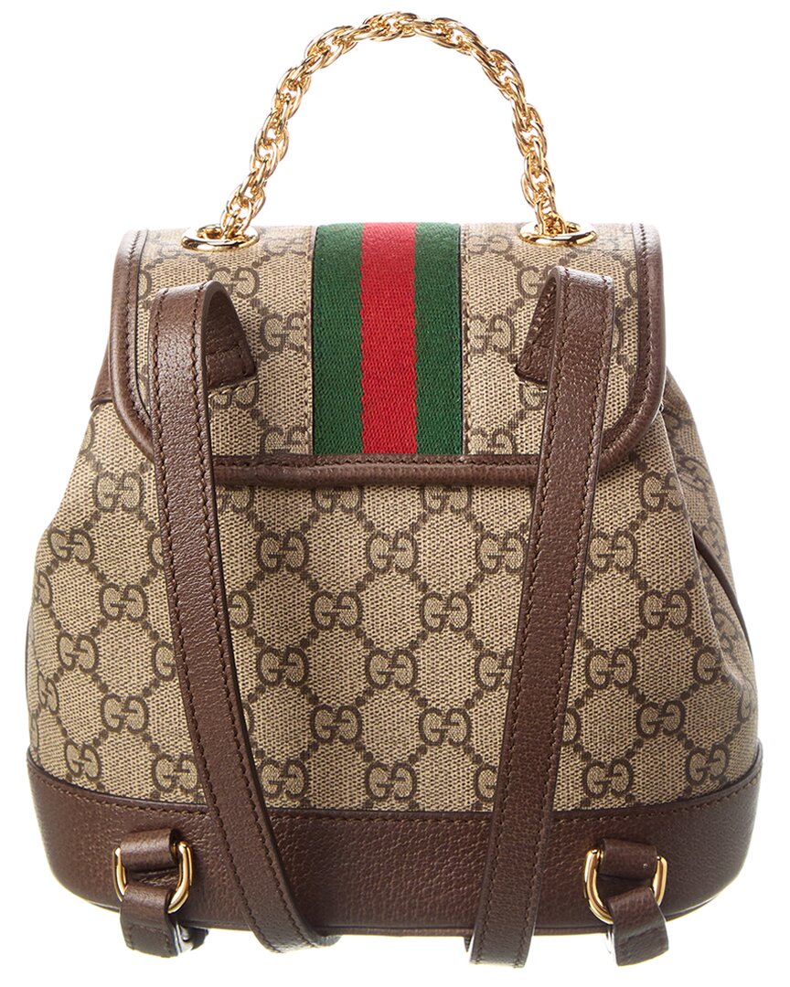 Luxury Gucci Trending 2025 Ophidia Mini GG Supreme Canvas & Leather Backpack