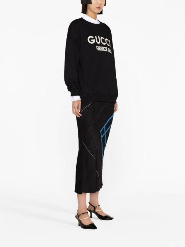 Luxury Gucci Trending 2025 Logo Cotton Sweatshirt Black