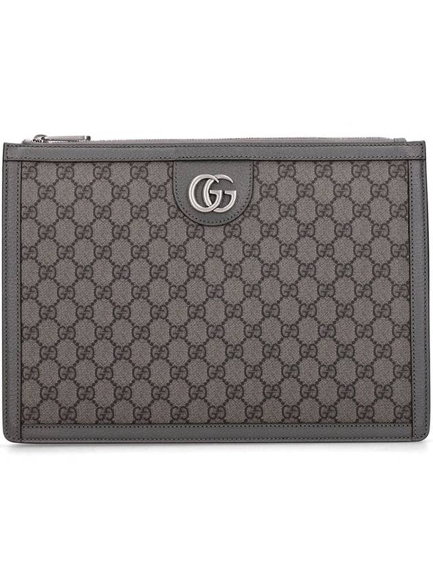 Luxury Gucci Trending 2025 Ophidia Portfolio Clutch Bag Grey