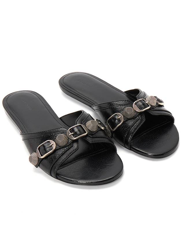 Luxury Balenciaga Le Cagole Slippers Black