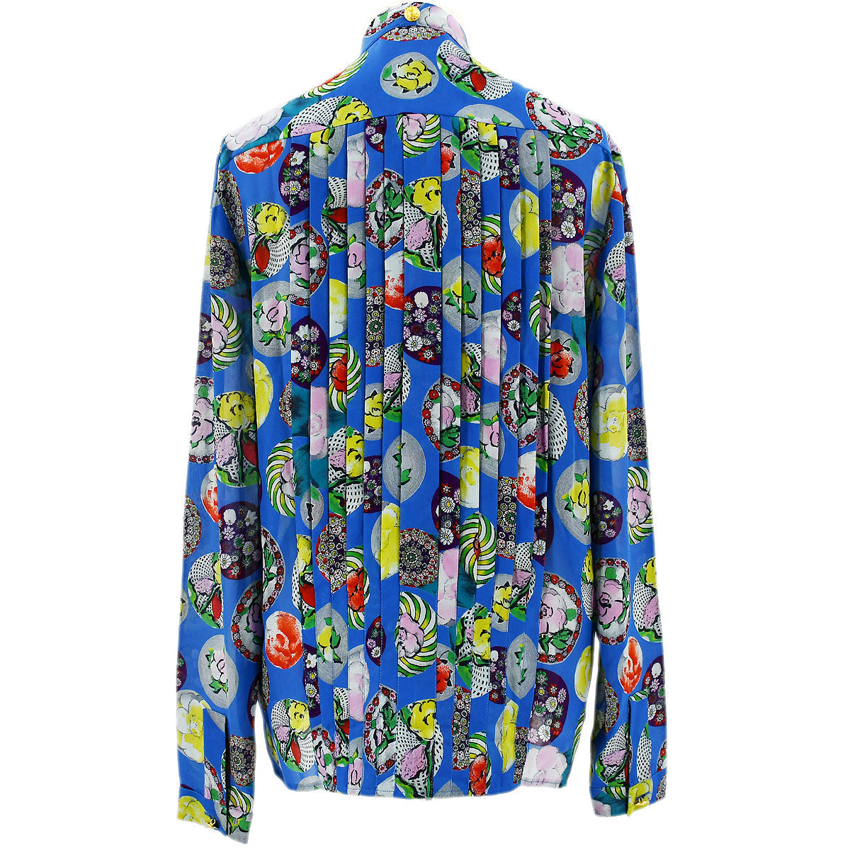 Luxury Chanel 20 #36 Blouse Shirt Blue