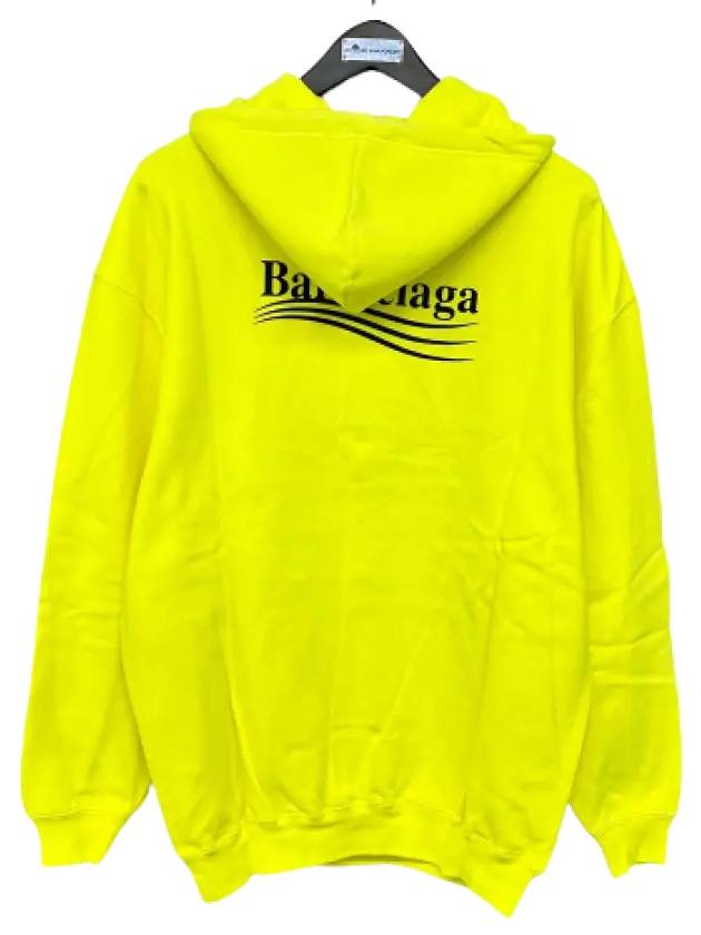 Luxury Balenciaga Wave Logo Hoodie Sweatshirt Neon Yellow