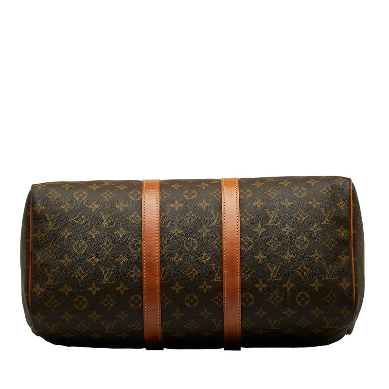 Louis Vuitton Monogram Keepall 45 Boston Bag M41428 Brown PVC Leather  Louis Vuitton