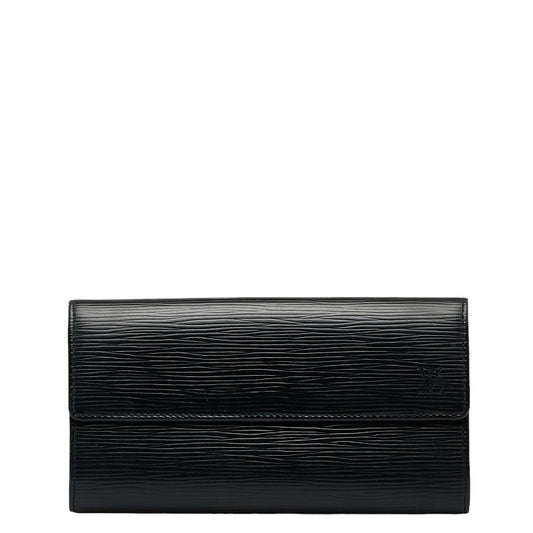 Louis Vuitton Epi Portefeuil Sara Long Wallet M63742 Noir Black