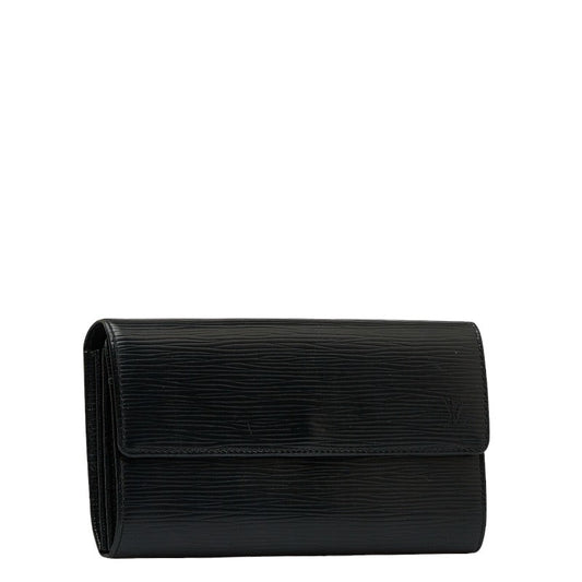 Louis Vuitton Epi Portefeuil Sara Long Wallet M63742 Noir Black